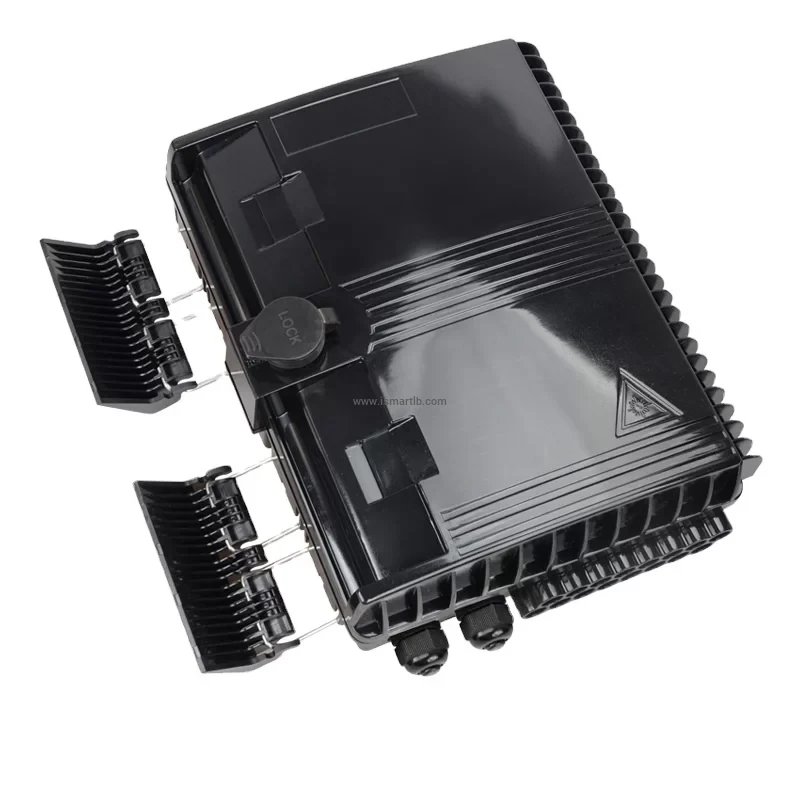 16 Core Fiber Optic Distribution Box Black PLC or Adapter