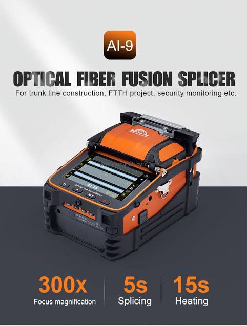 Signal fire AI-9 Optical Fiber Fusion Splicer, Splicing Heating Machine with 5 Seconds Splicing Time Melting 15 Seconds Heating, Optical Cleaver FTTH Kit for Optical Fiber & Cable Projects
