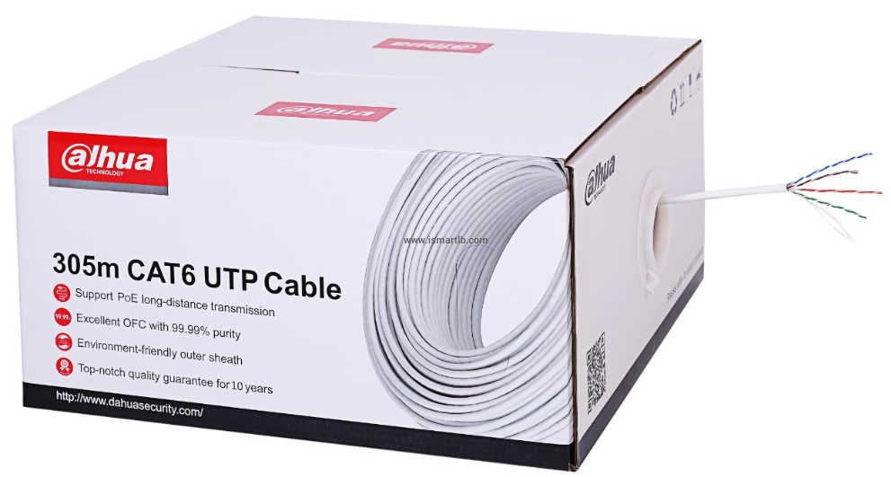DAHUA NETWORK CABLE CAT6 305M INDOOR PURE COPPER DH-PFM920I-6UN-C