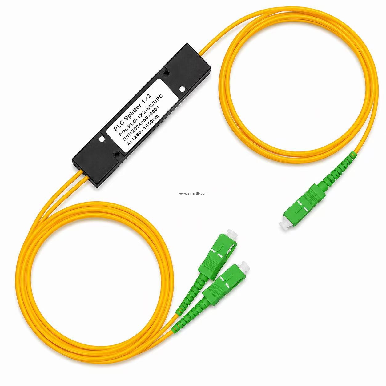 2 Way Fiber FBT Splitter, 3.0MM, SC/APC 1M (10/90)