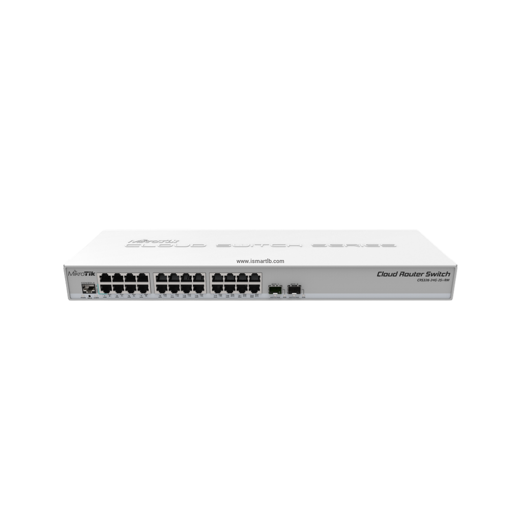 MikroTik 24 Gigabit port switch with 2 x SFP+ CRS326-24G-2S+RM